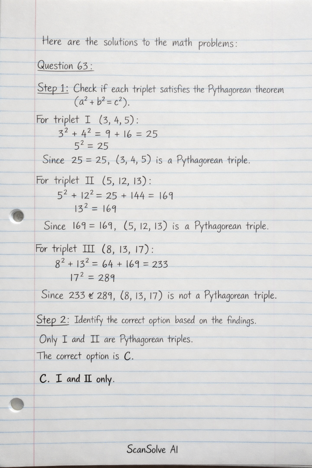 Handwritten step-by-step solution preview