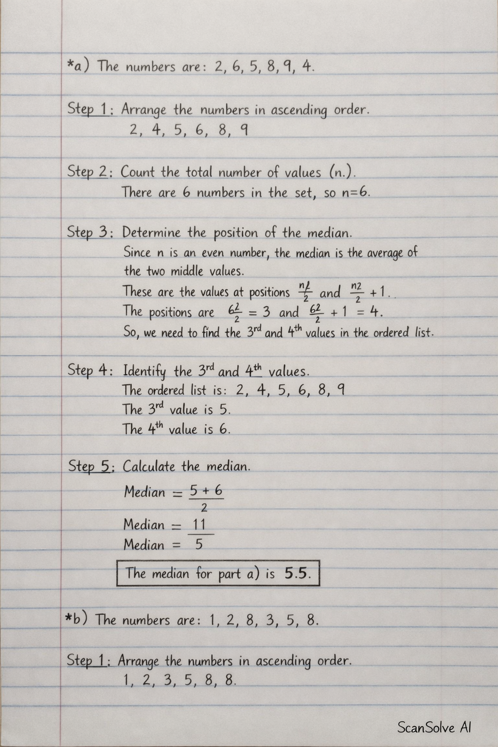 Handwritten step-by-step solution preview