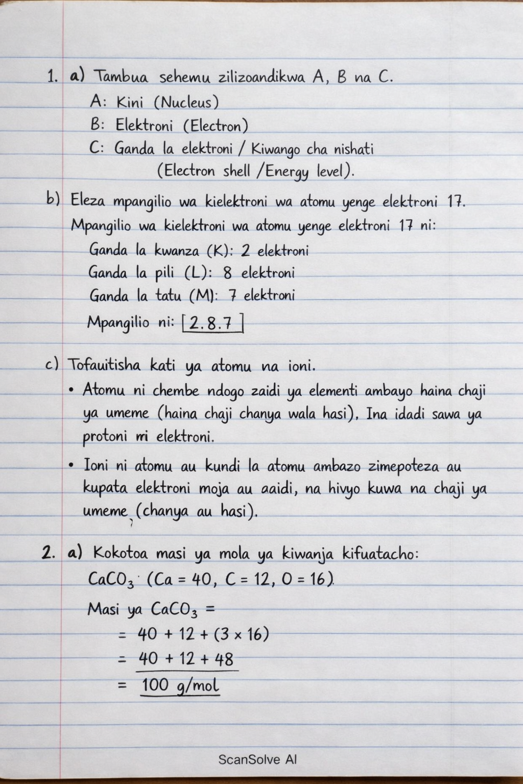 Handwritten step-by-step solution preview