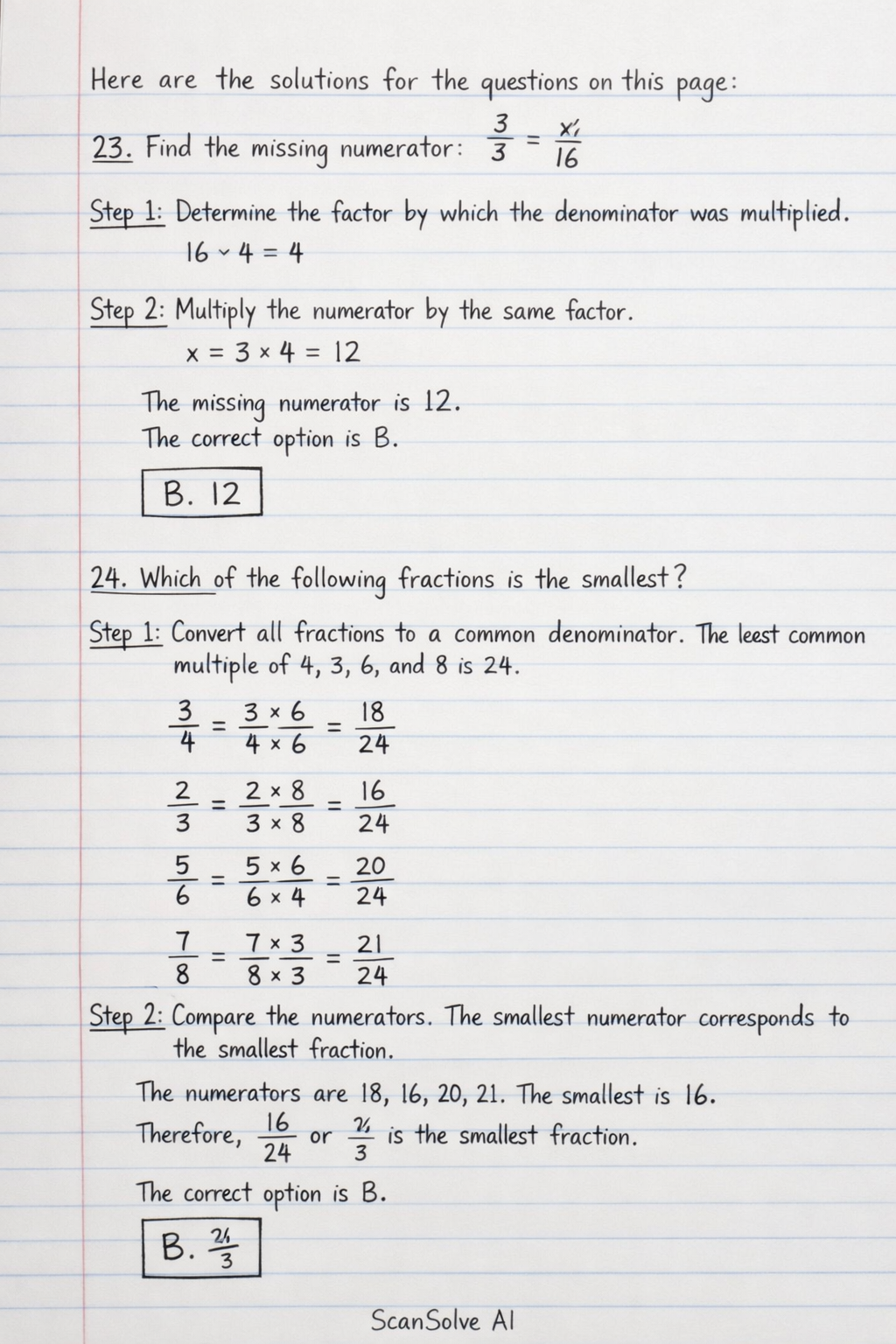 Handwritten step-by-step solution preview