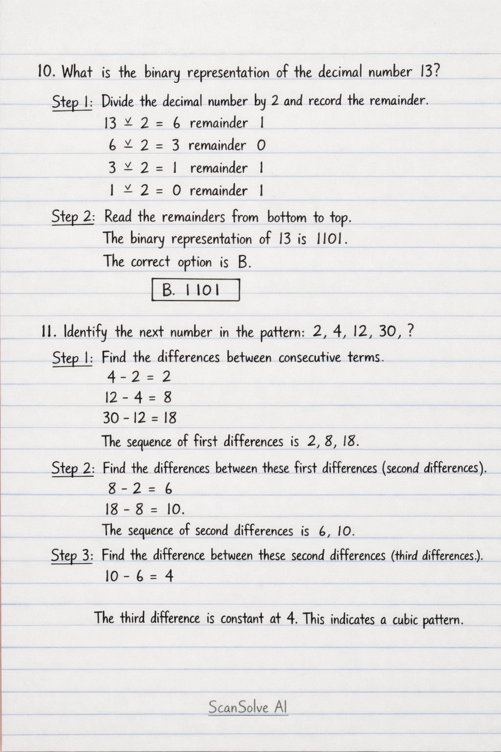 Handwritten step-by-step solution preview