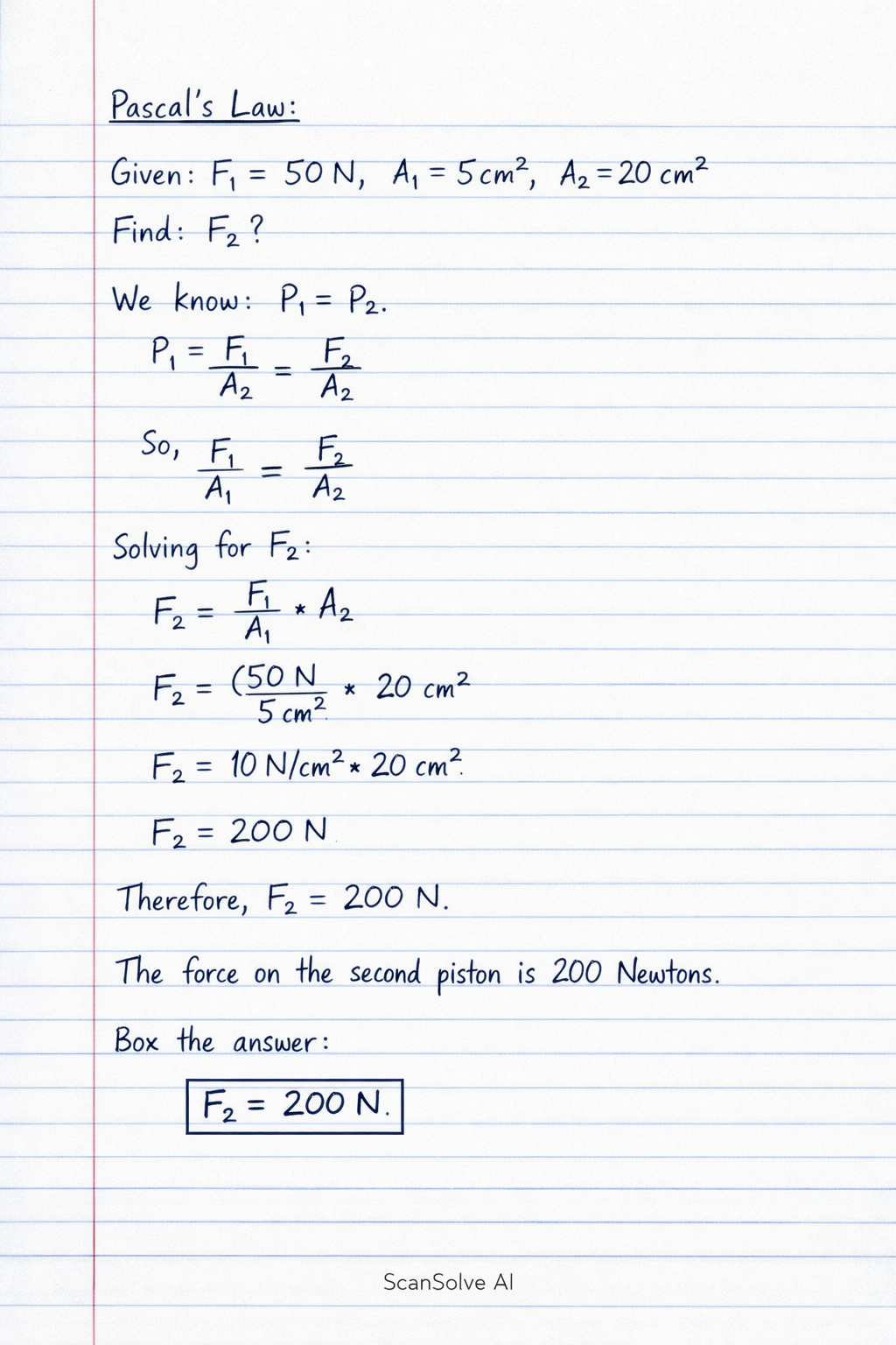 Handwritten step-by-step solution preview
