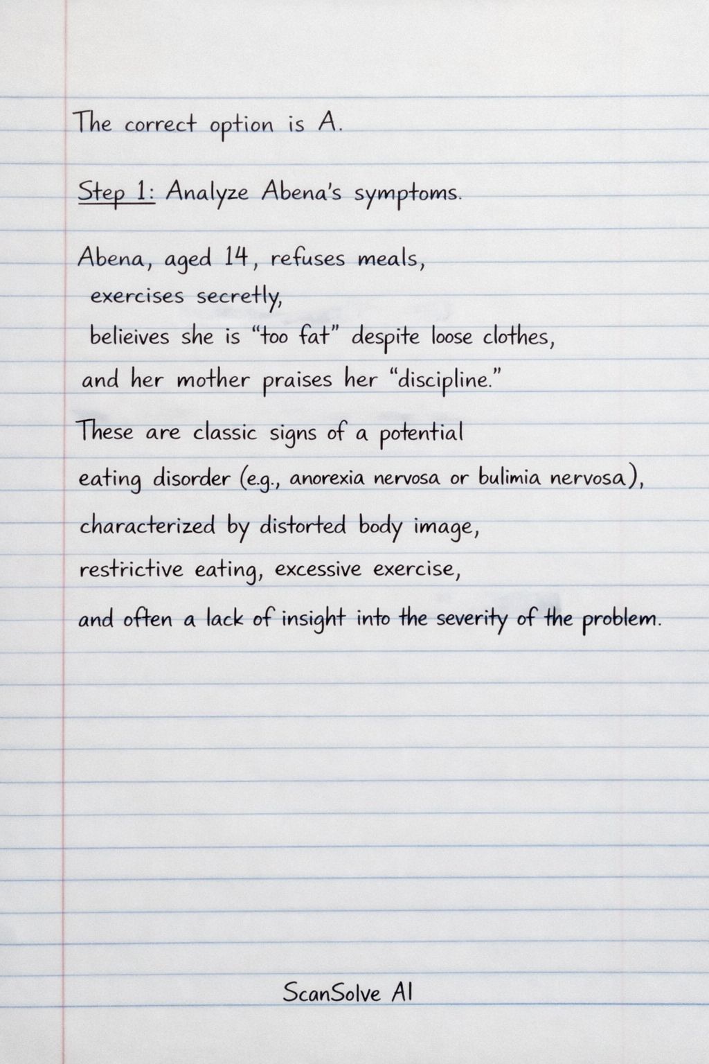 Handwritten step-by-step solution preview