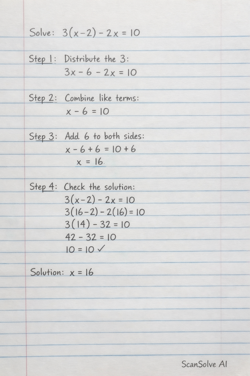 Handwritten step-by-step solution preview