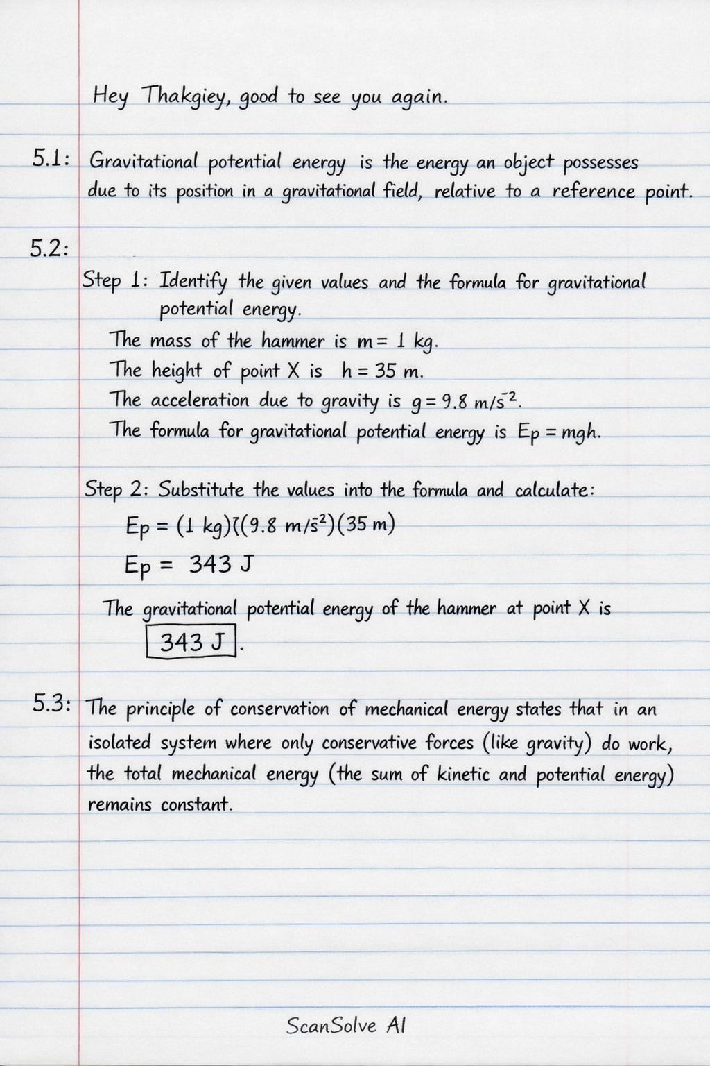 Handwritten step-by-step solution preview