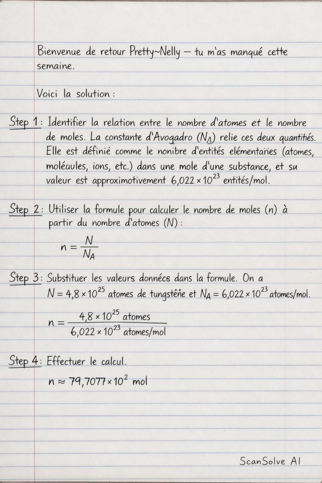 Handwritten step-by-step solution preview
