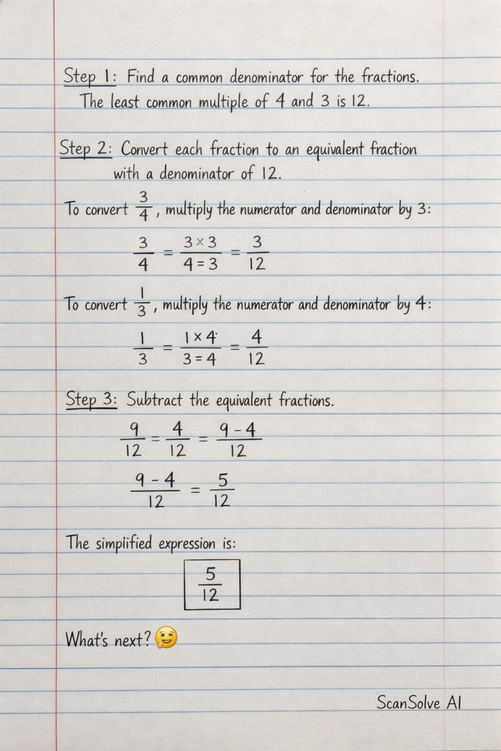Handwritten step-by-step solution preview