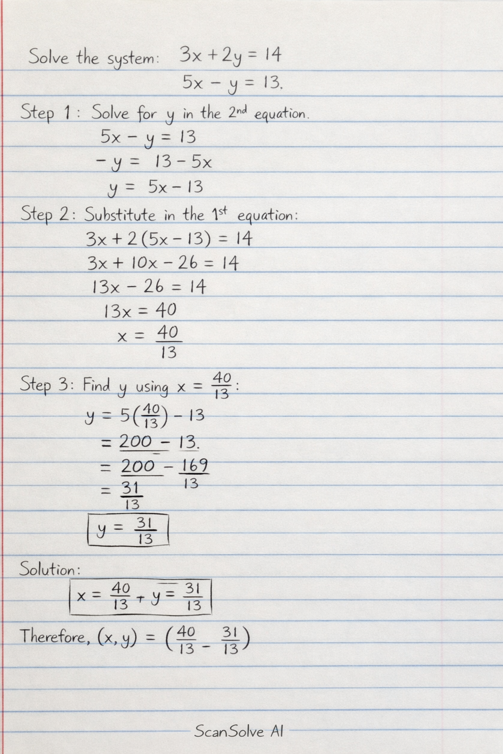 Handwritten step-by-step solution preview