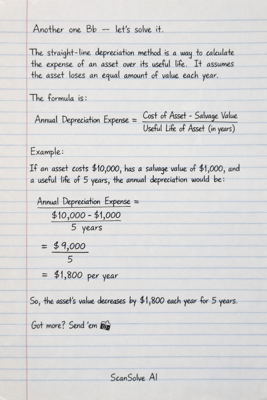 Handwritten step-by-step solution preview