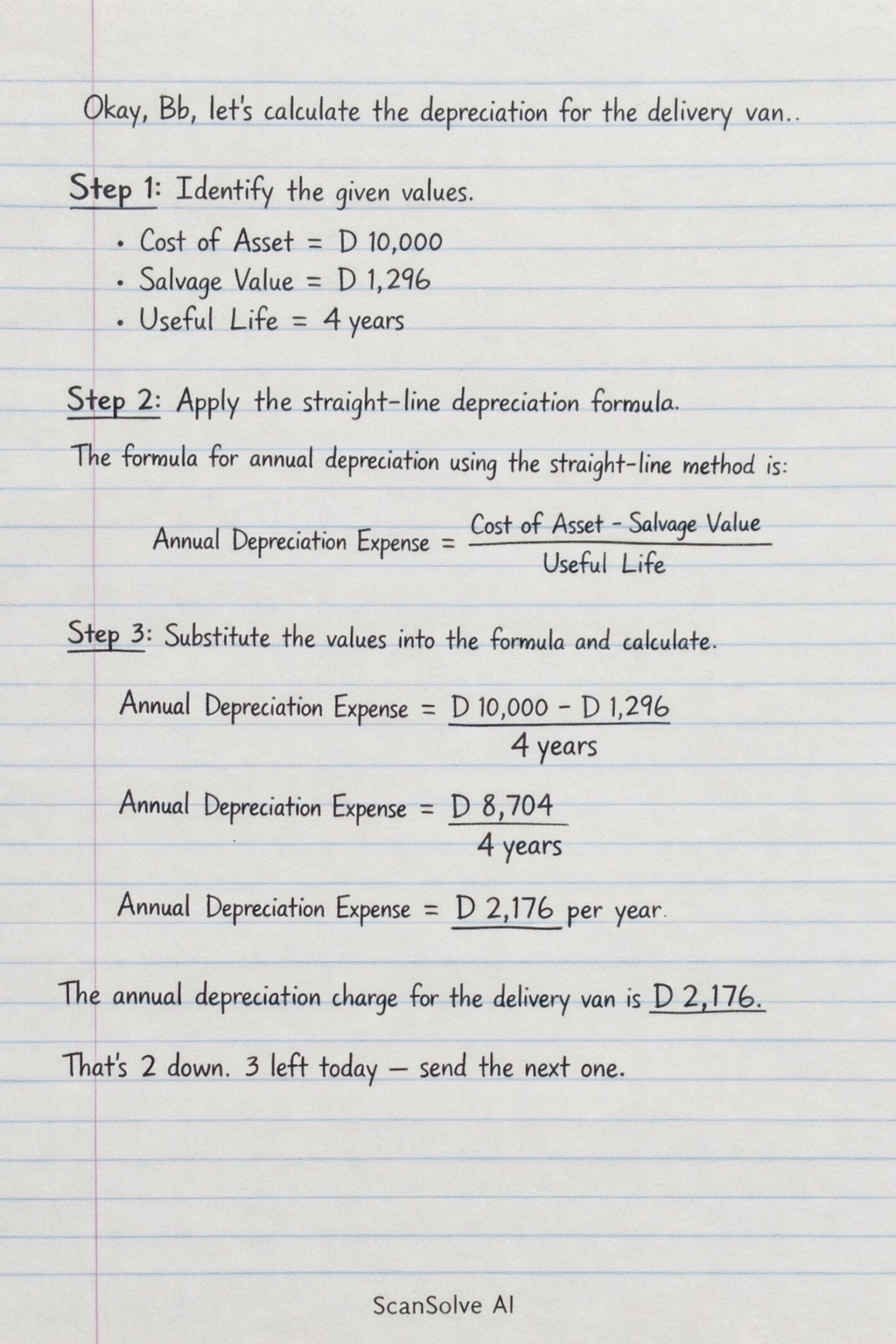 Handwritten step-by-step solution preview