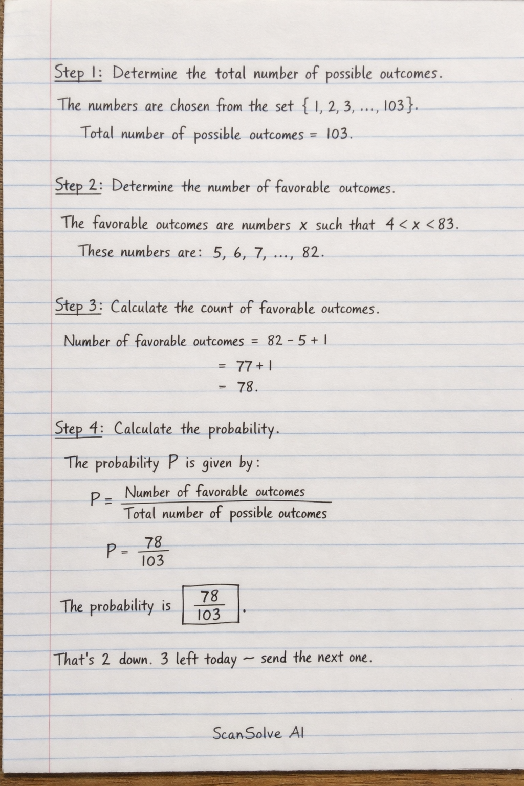 Handwritten step-by-step solution preview