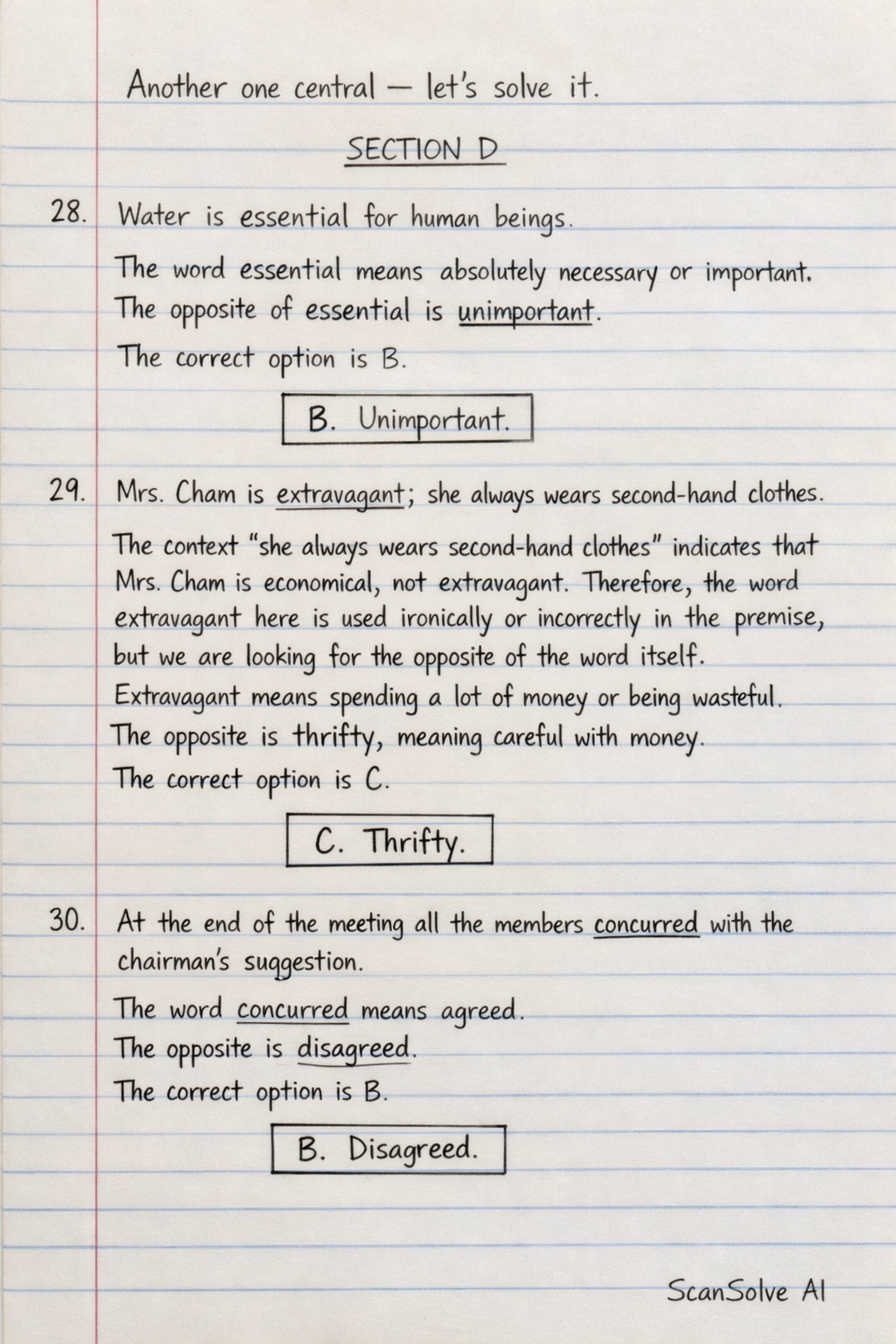 Handwritten step-by-step solution preview