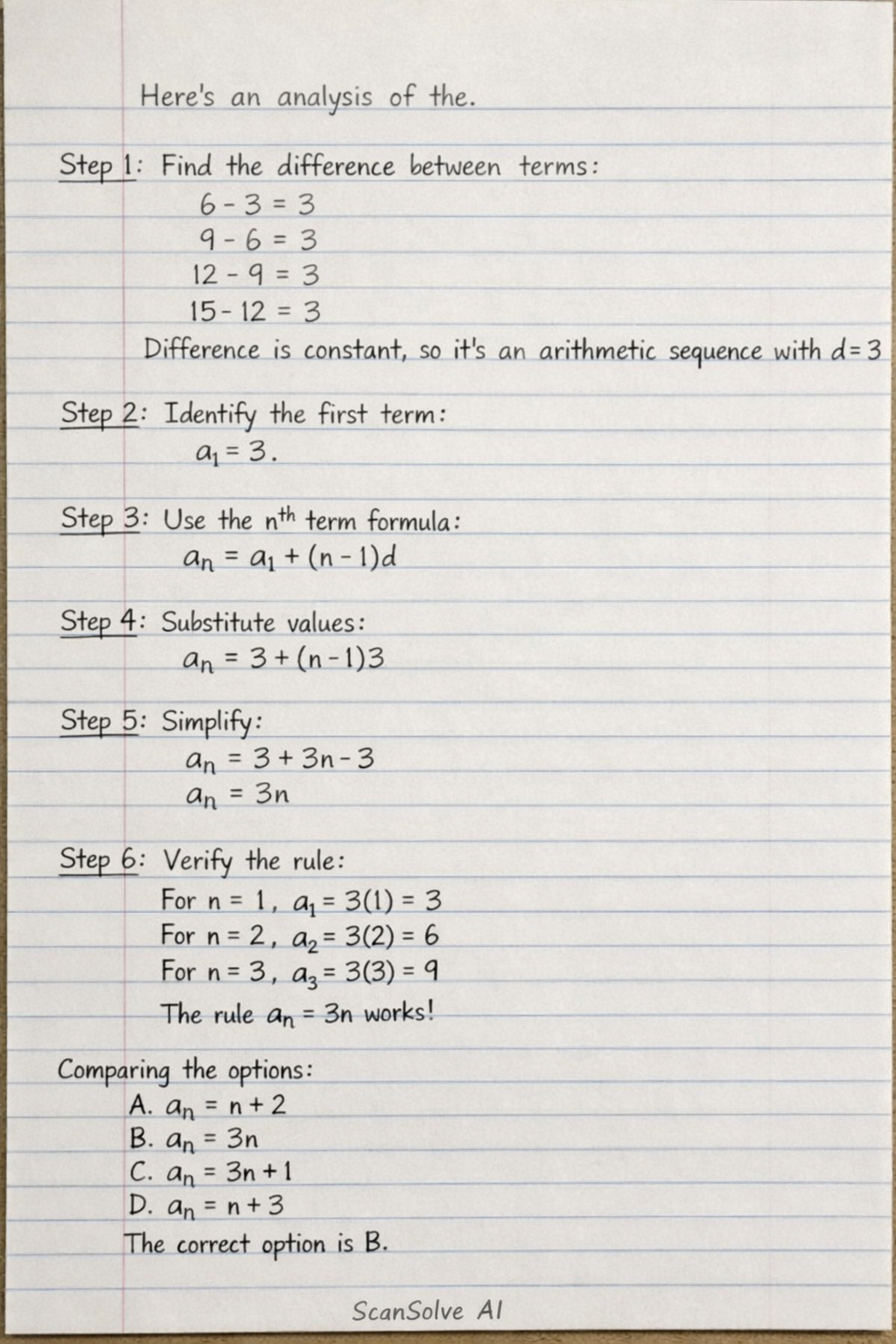 Handwritten step-by-step solution preview