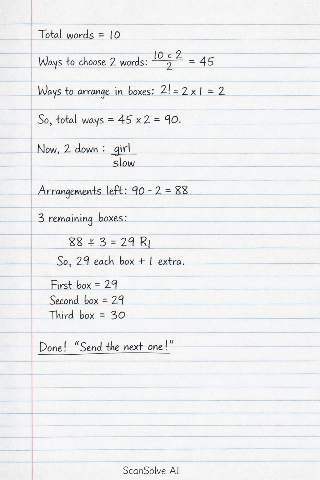 Handwritten step-by-step solution preview