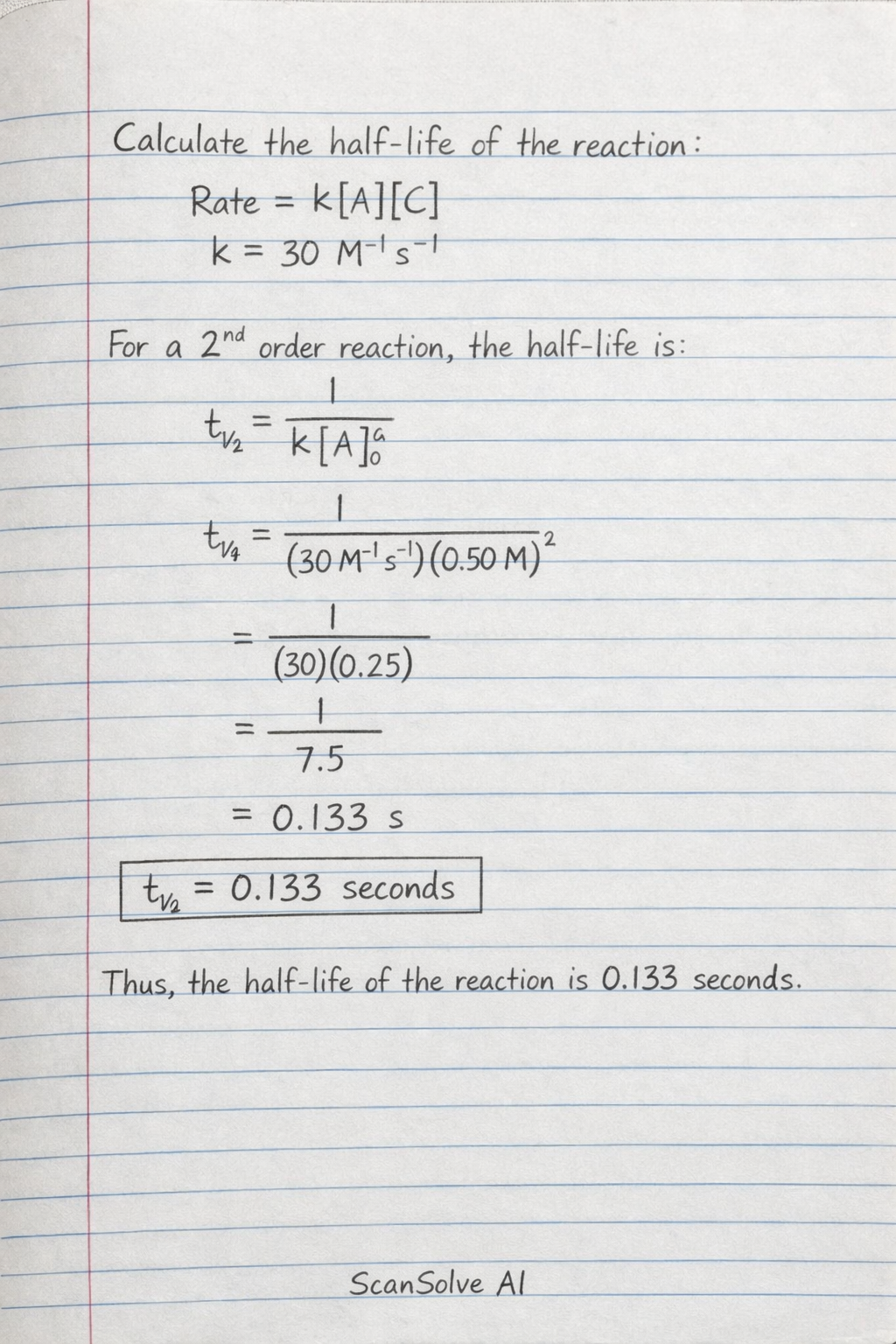 Handwritten step-by-step solution preview