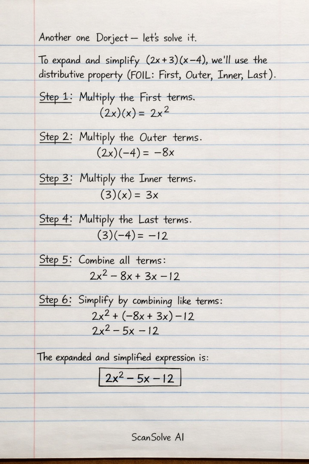 Handwritten step-by-step solution preview