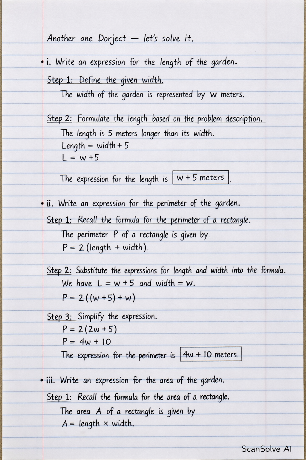 Handwritten step-by-step solution preview