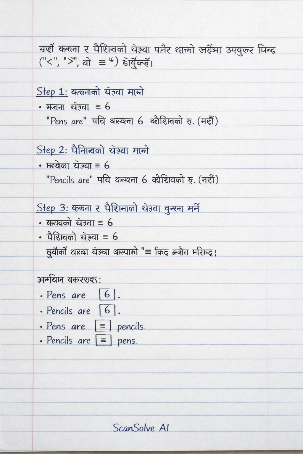 Handwritten step-by-step solution preview