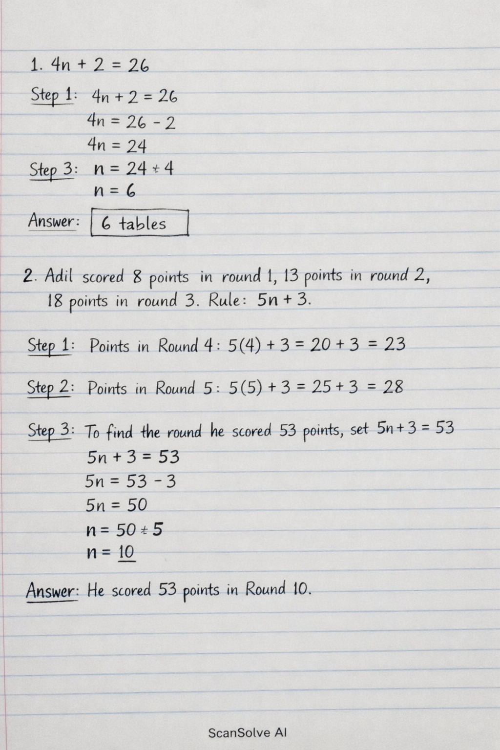 Handwritten step-by-step solution preview