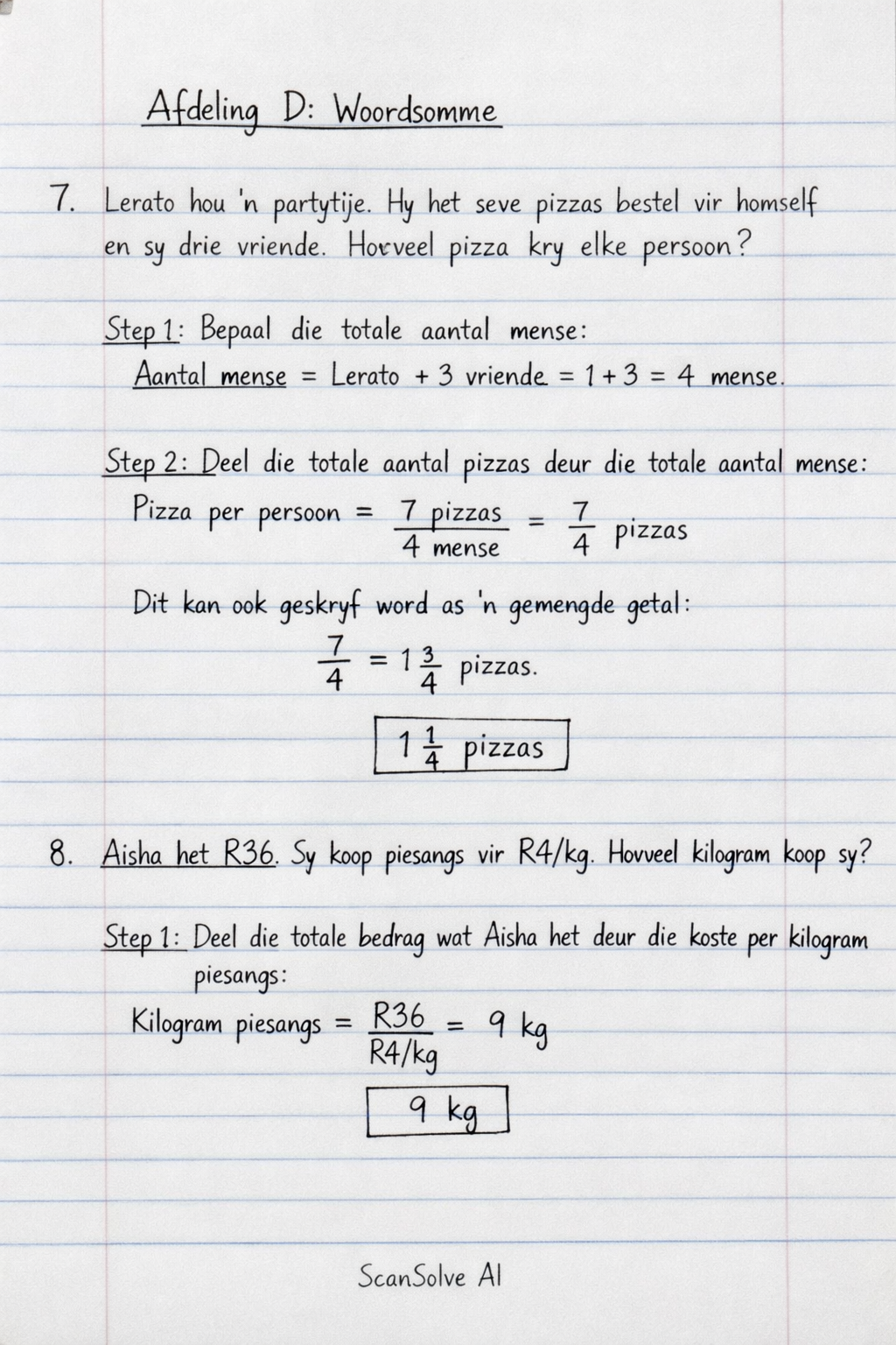 Handwritten step-by-step solution preview