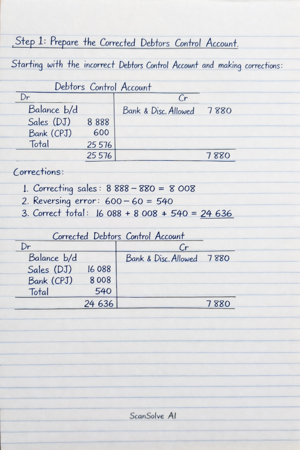 Handwritten step-by-step solution preview