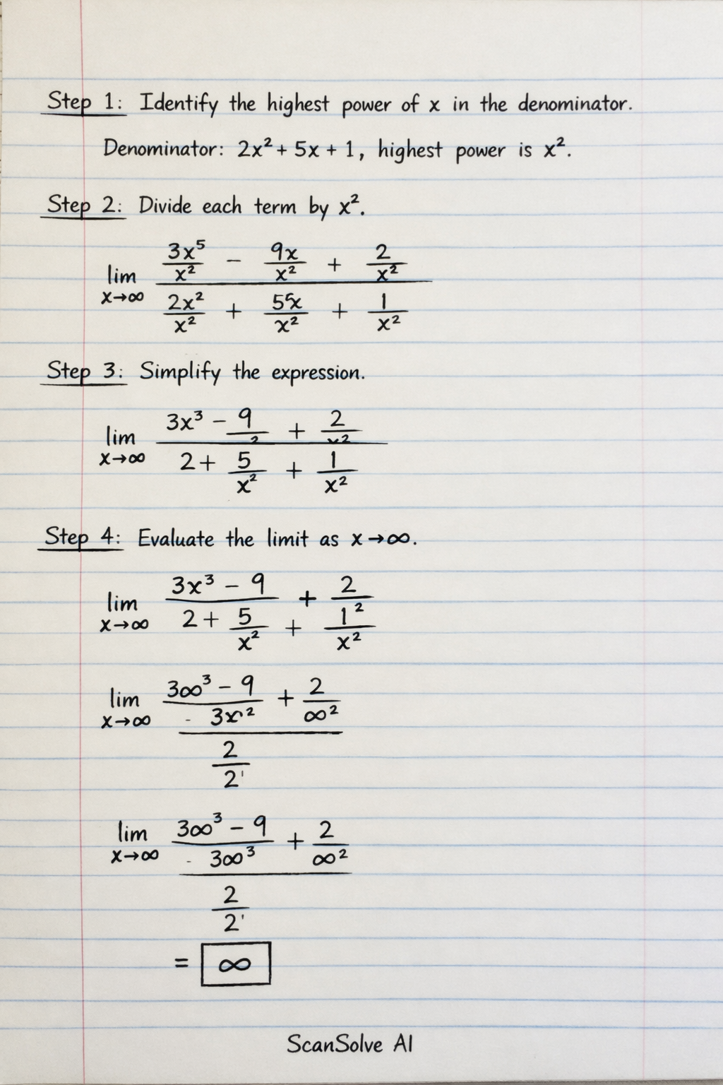 Handwritten step-by-step solution preview
