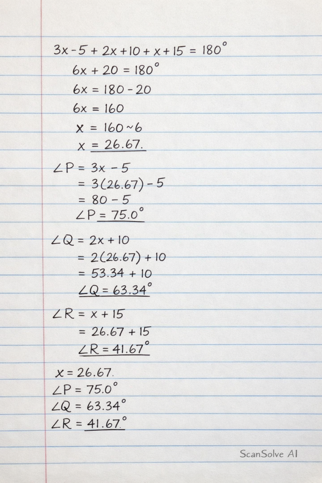 Handwritten step-by-step solution preview