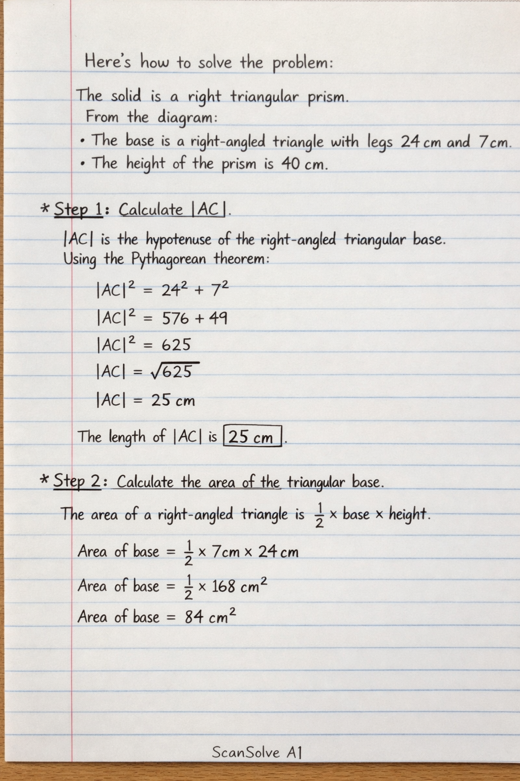 Handwritten step-by-step solution preview