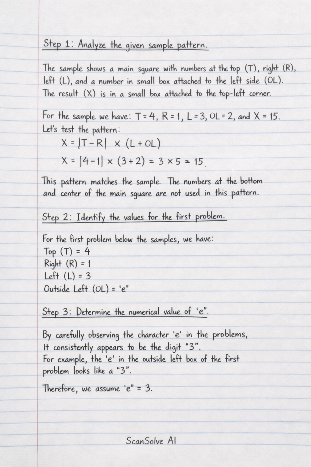Handwritten step-by-step solution preview