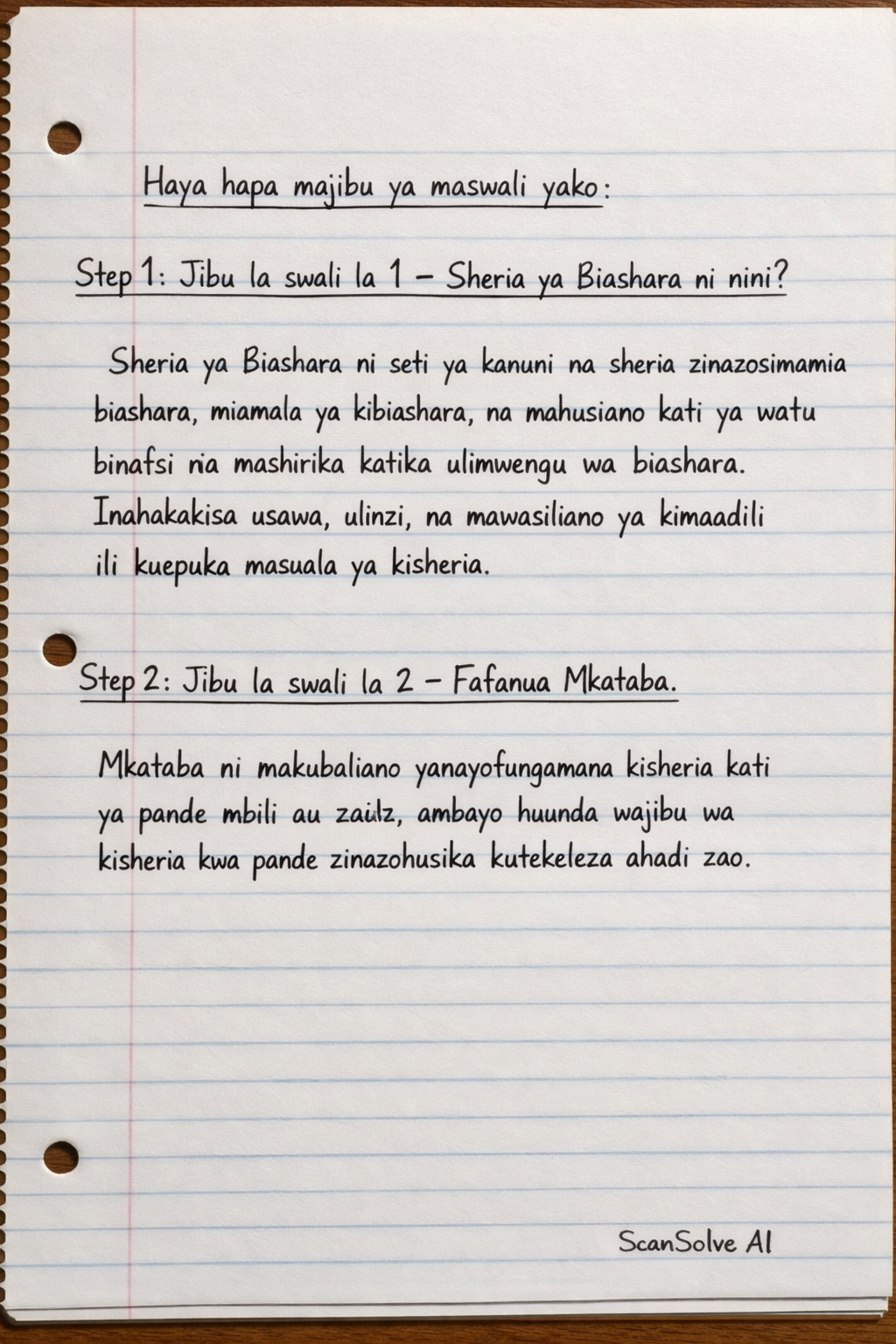 Handwritten step-by-step solution preview