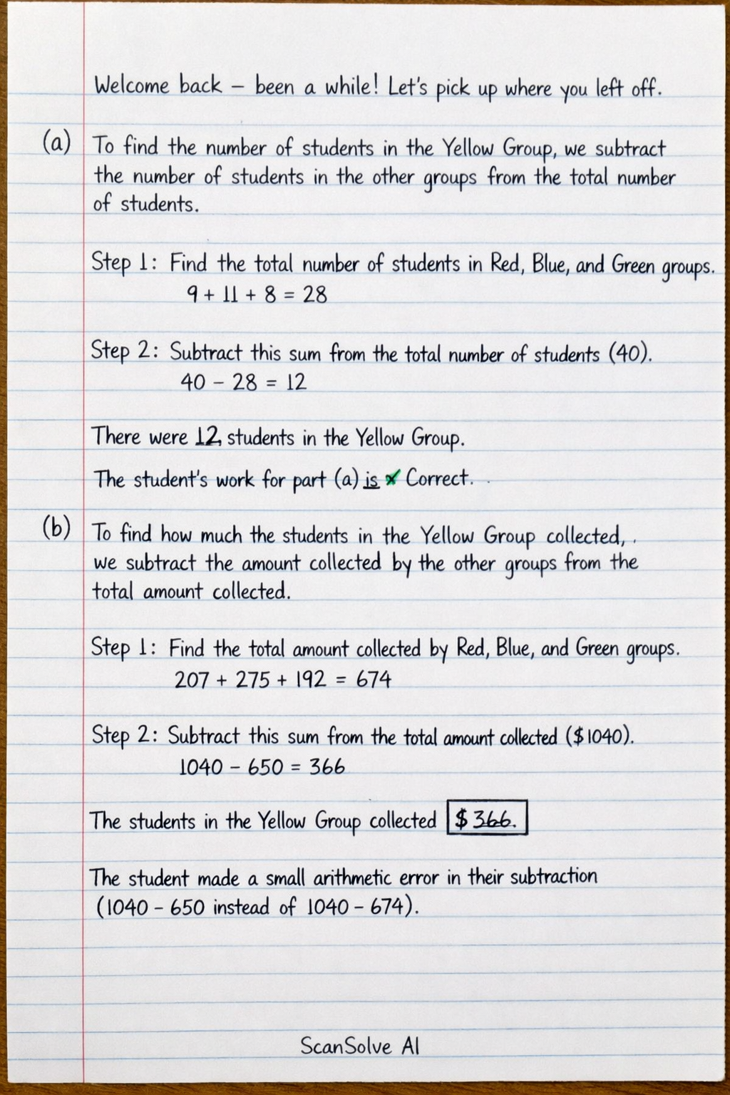 Handwritten step-by-step solution preview