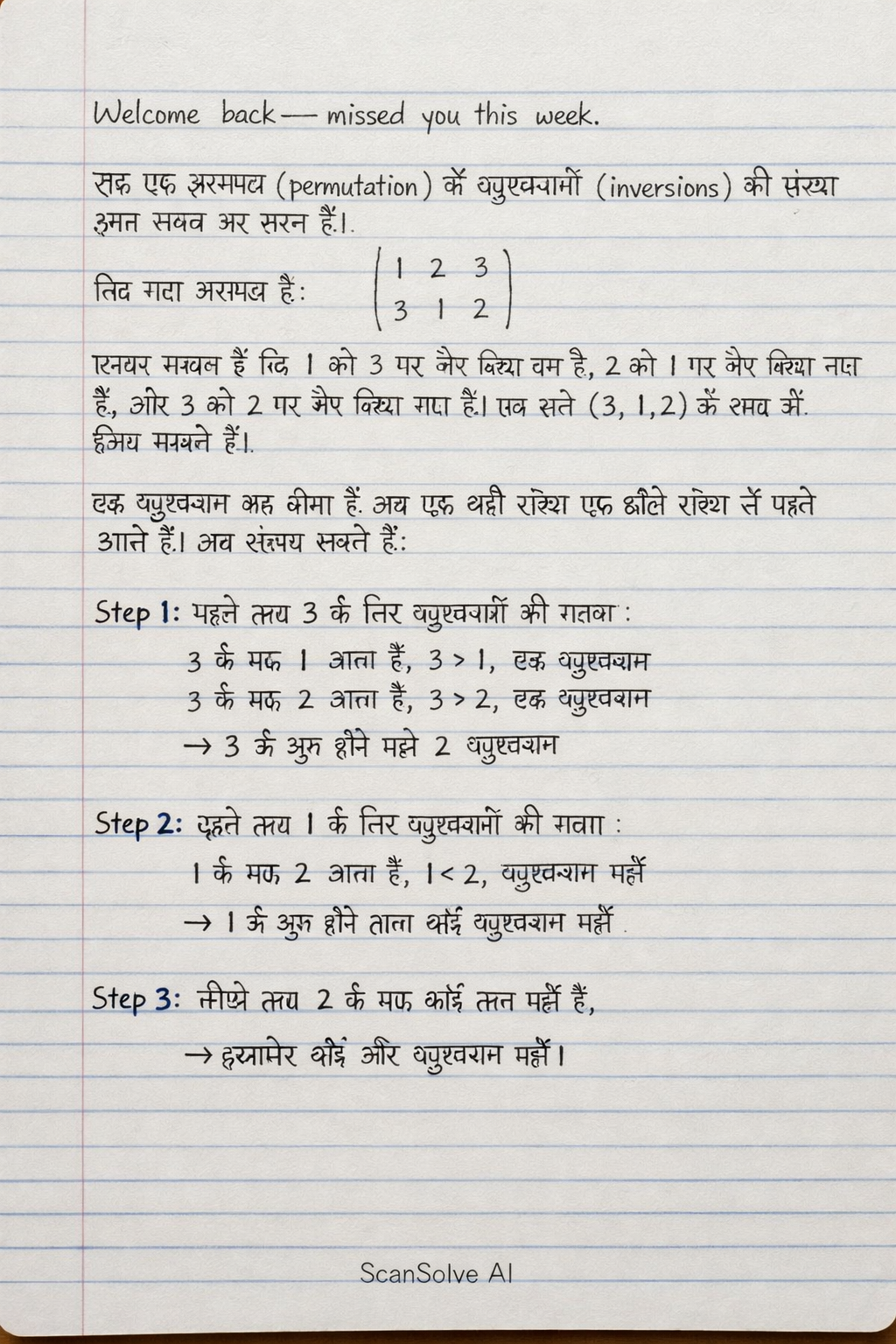 Handwritten step-by-step solution preview