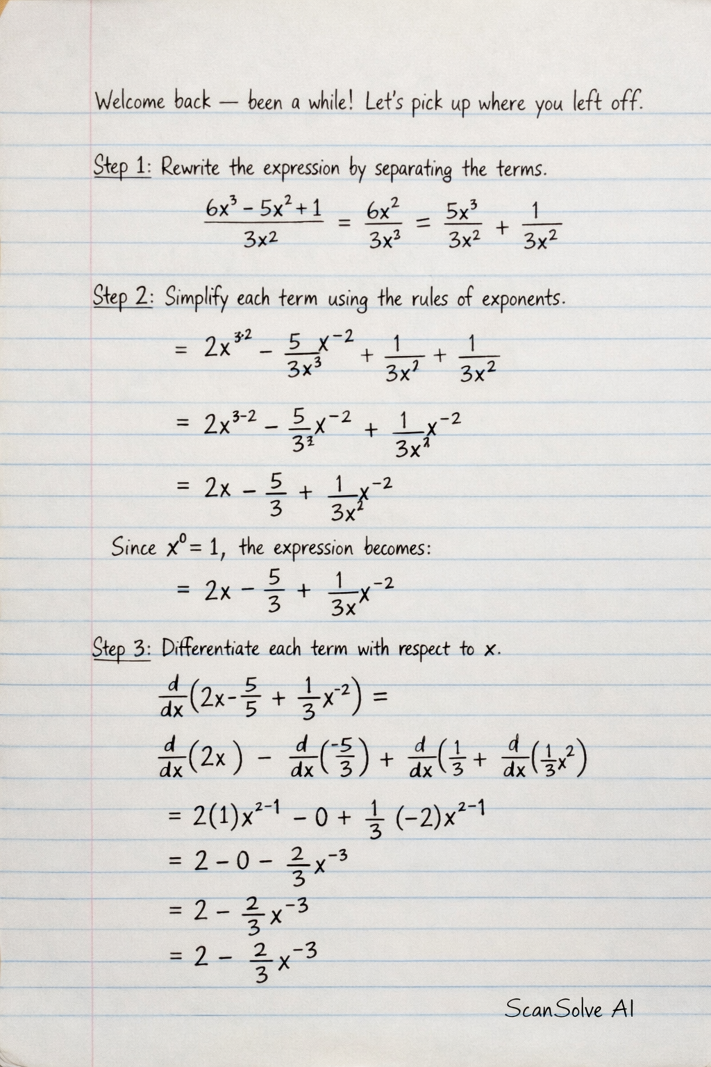 Handwritten step-by-step solution preview