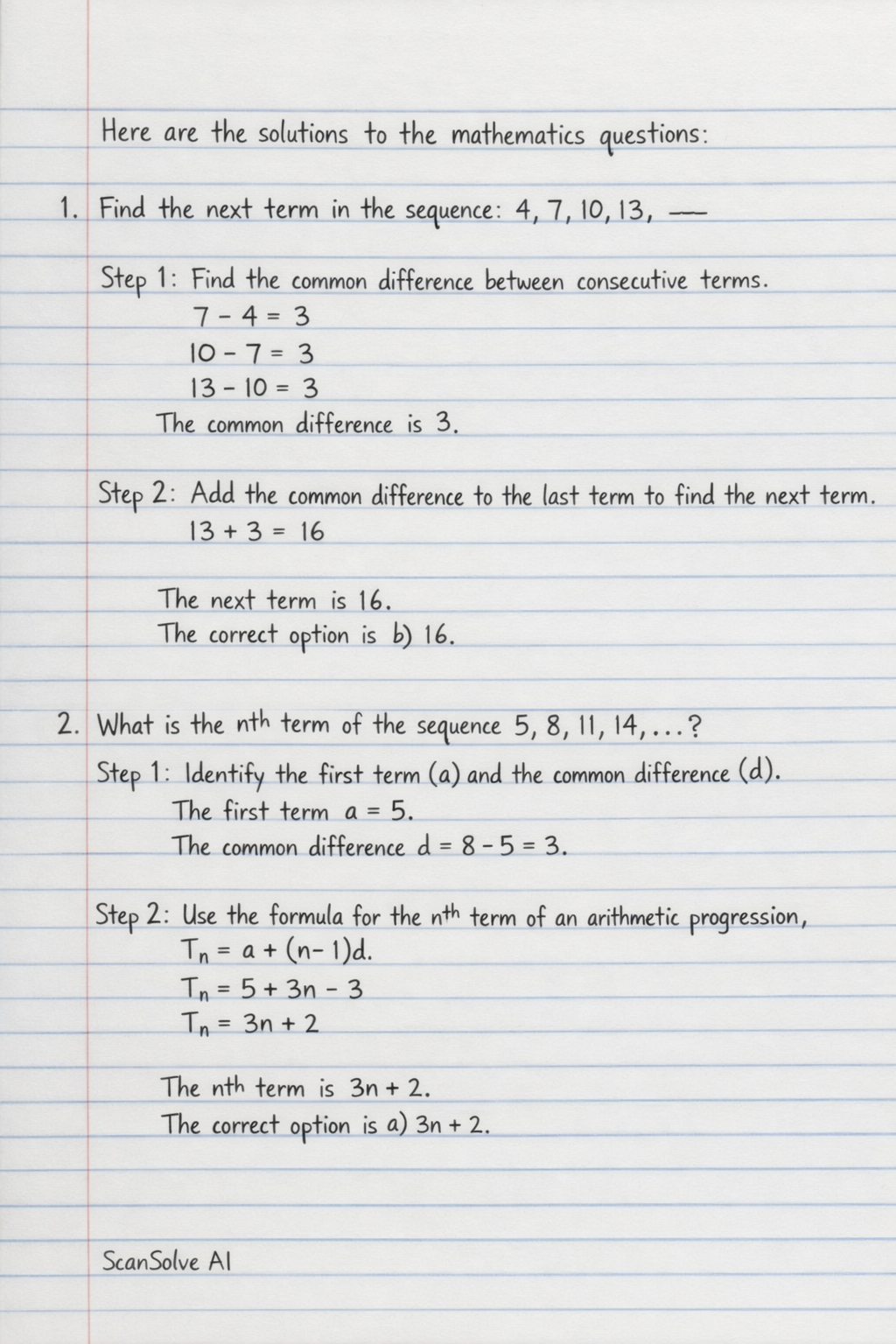 Handwritten step-by-step solution preview