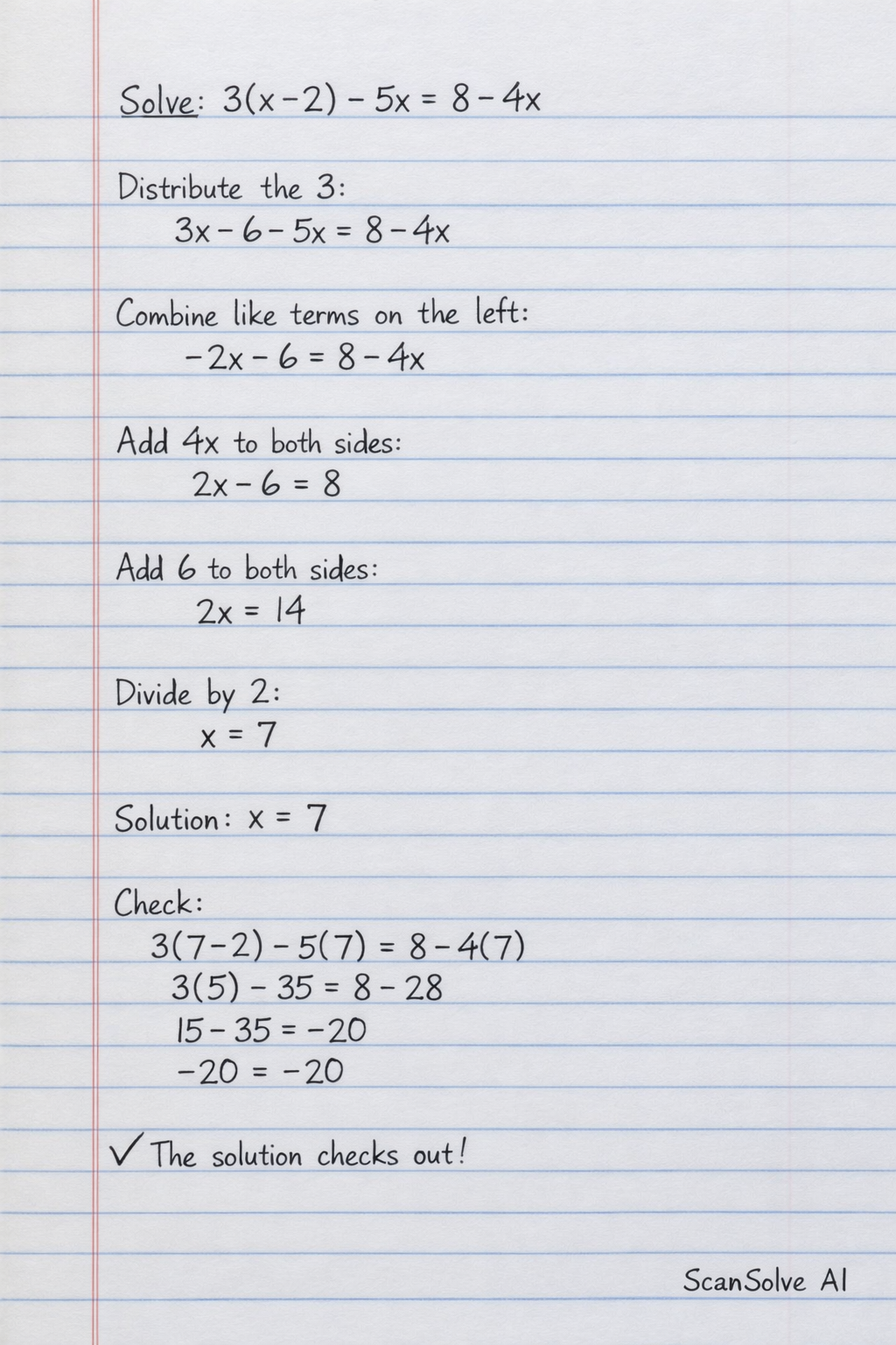 Handwritten step-by-step solution preview