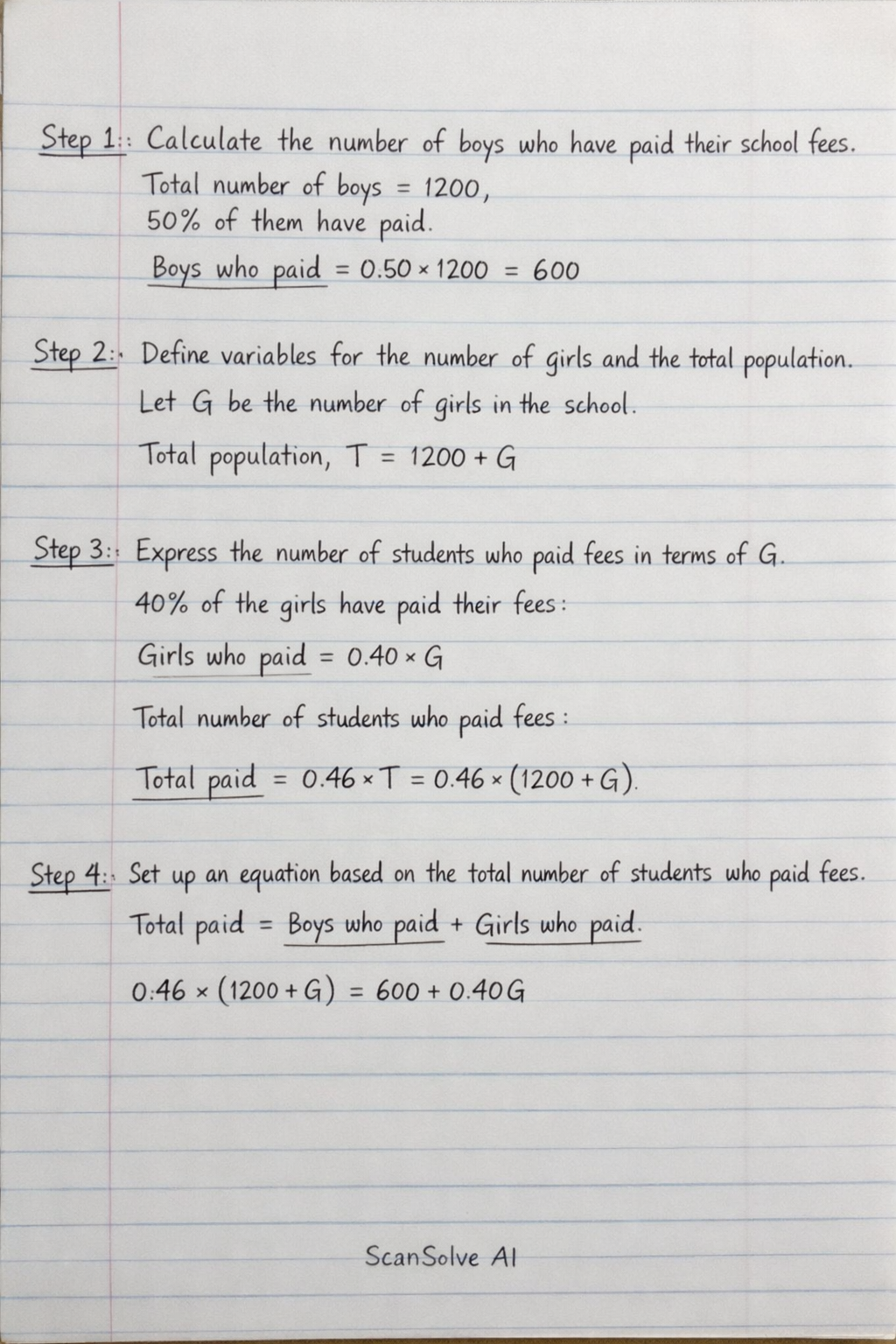 Handwritten step-by-step solution preview