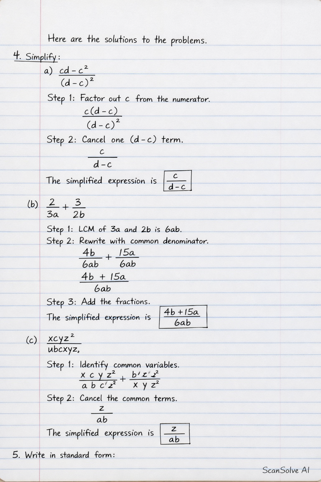 Handwritten step-by-step solution preview