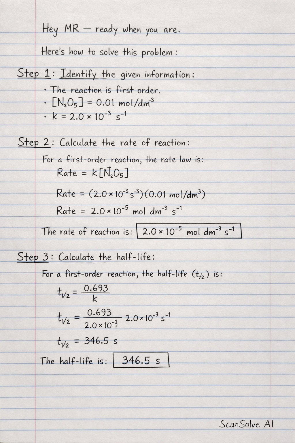 Handwritten step-by-step solution preview