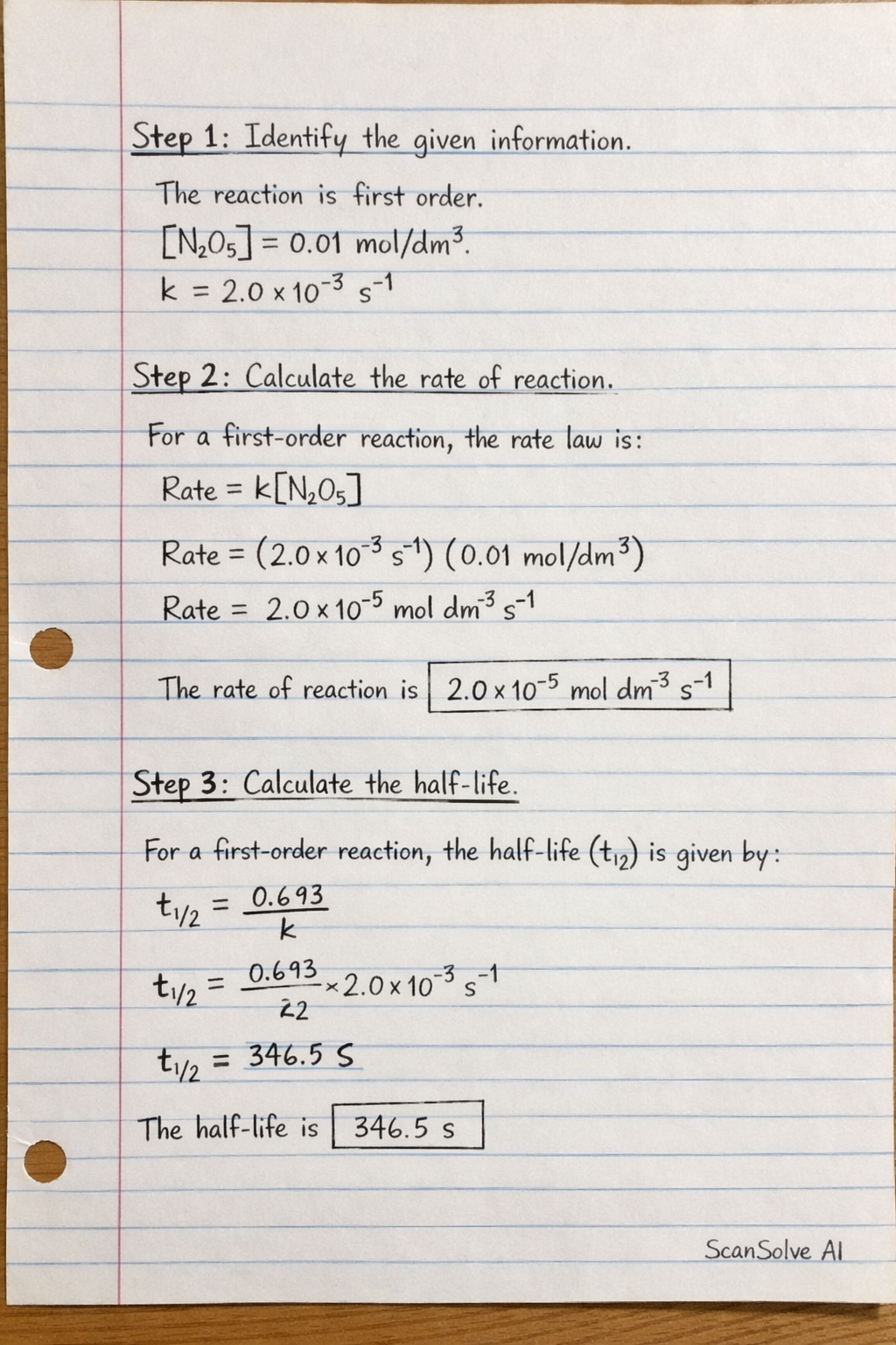 Handwritten step-by-step solution preview