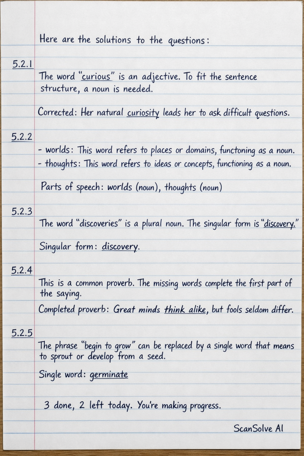 Handwritten step-by-step solution preview