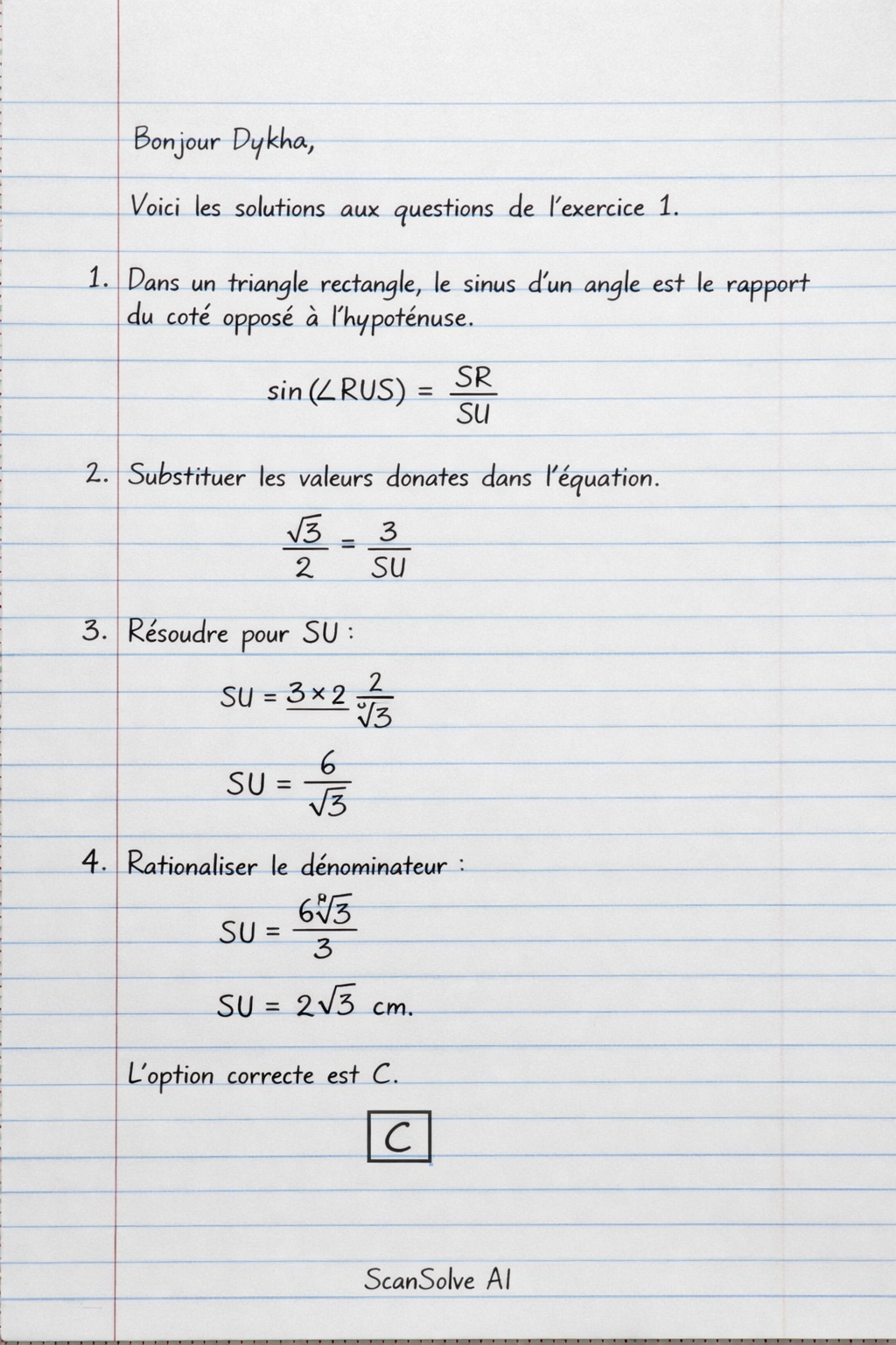 Handwritten step-by-step solution preview