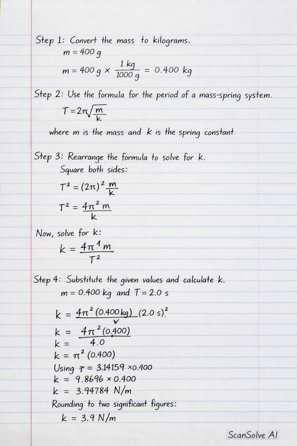 Handwritten step-by-step solution preview