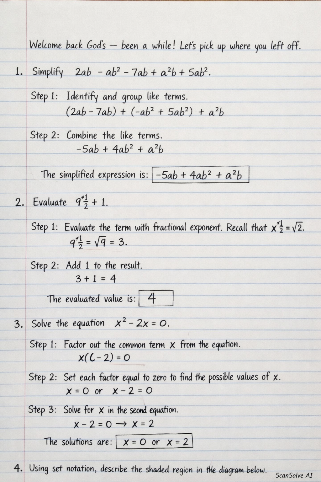 Handwritten step-by-step solution preview