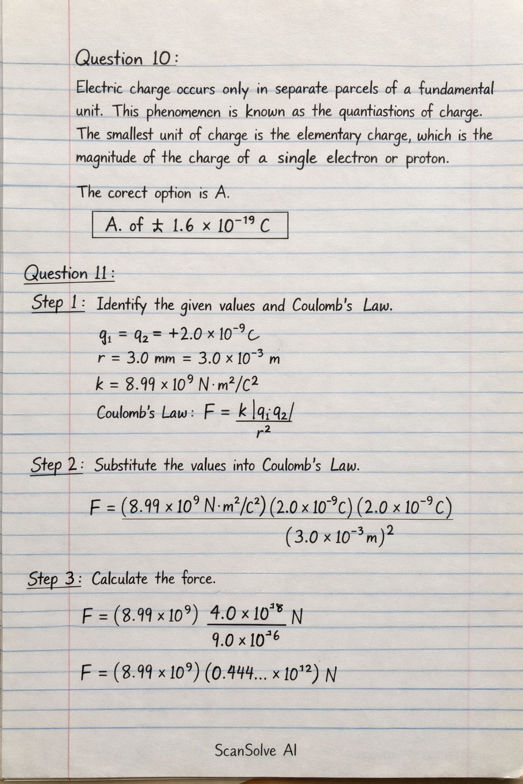 Handwritten step-by-step solution preview