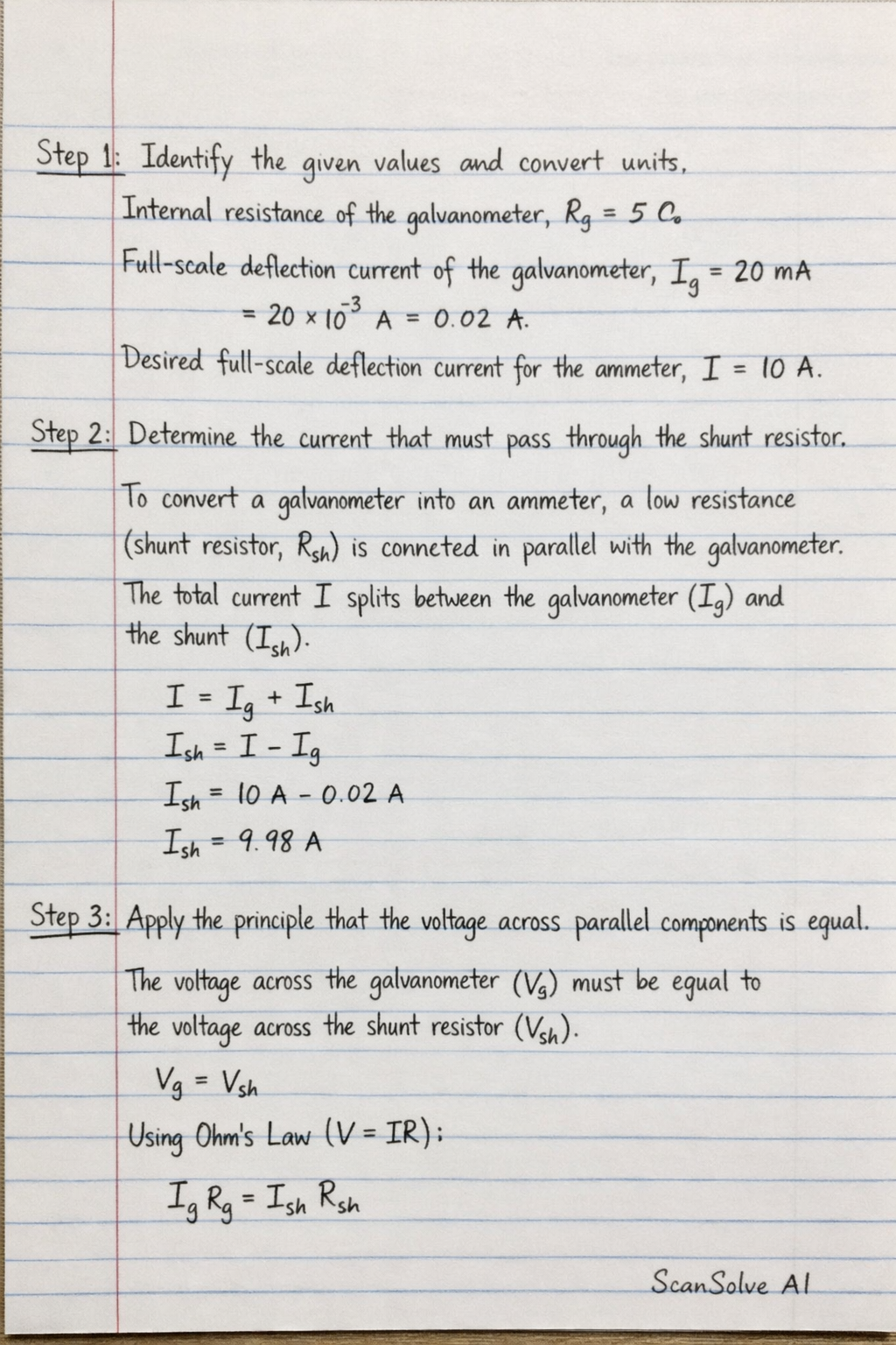 Handwritten step-by-step solution preview