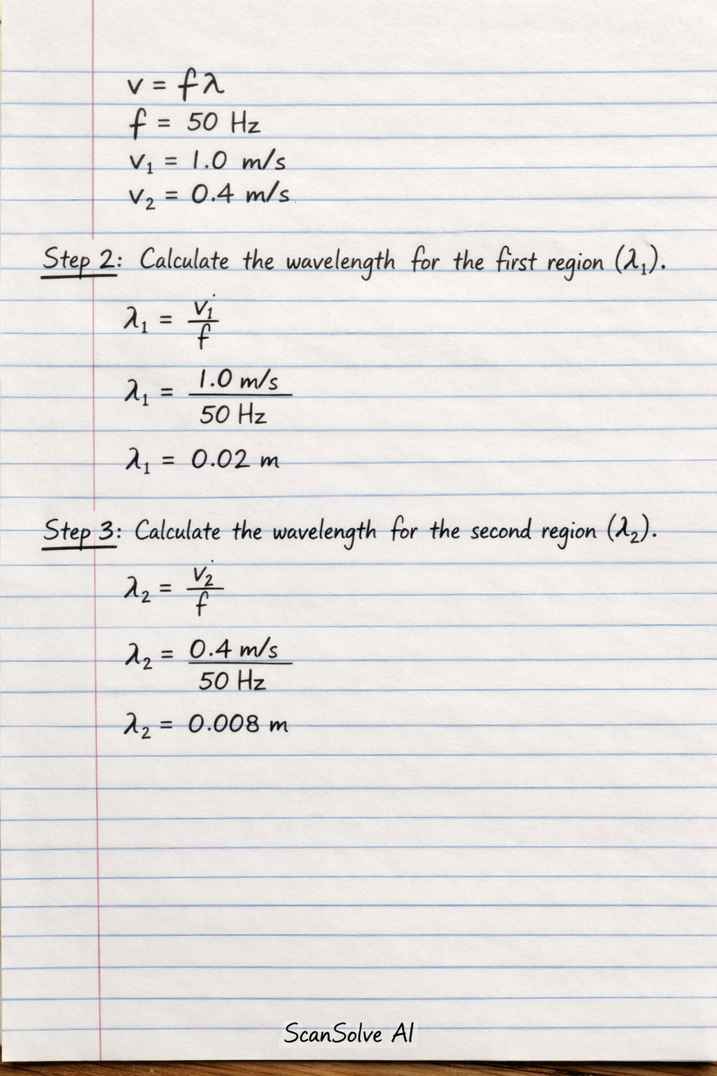 Handwritten step-by-step solution preview