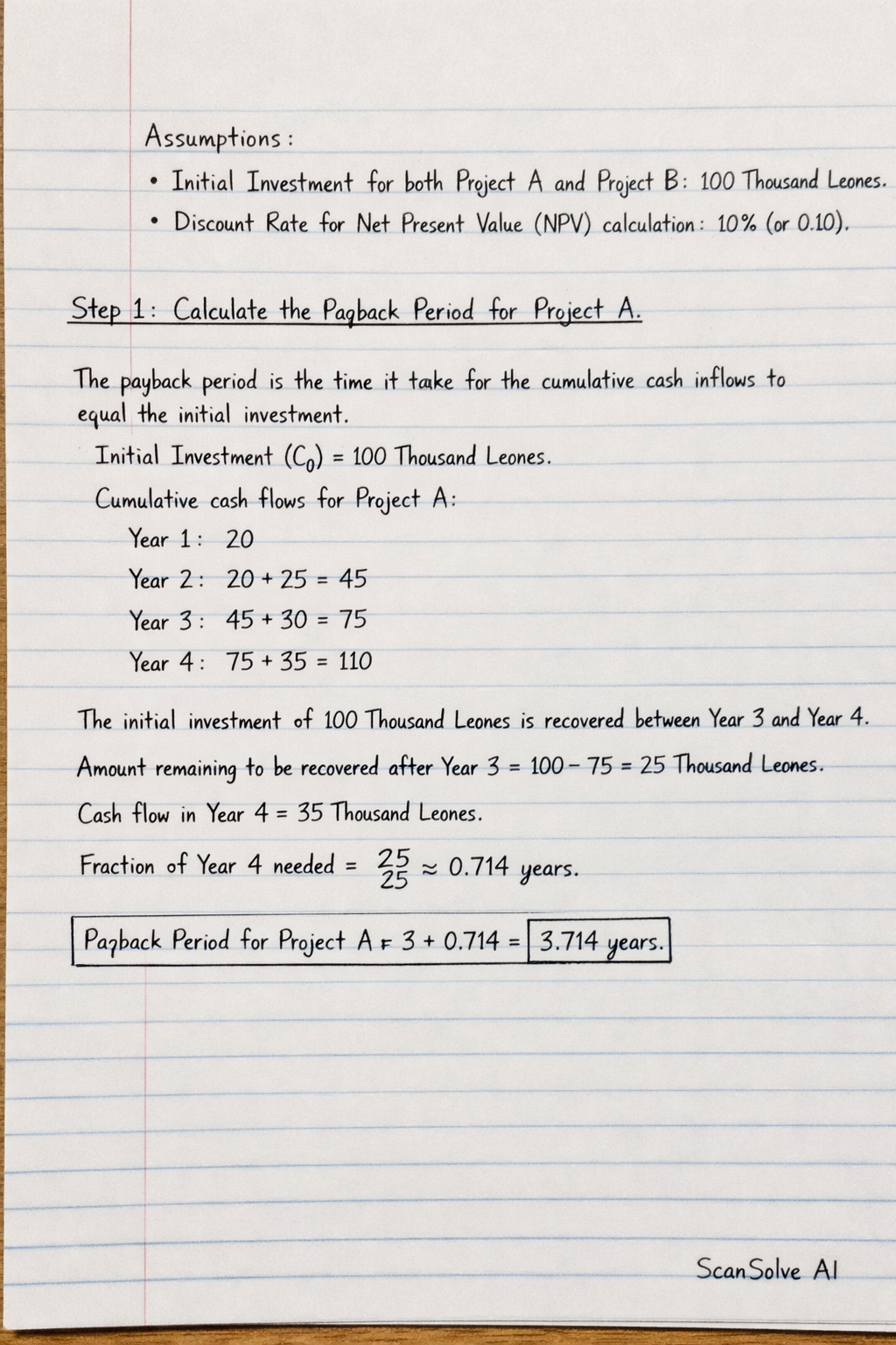 Handwritten step-by-step solution preview