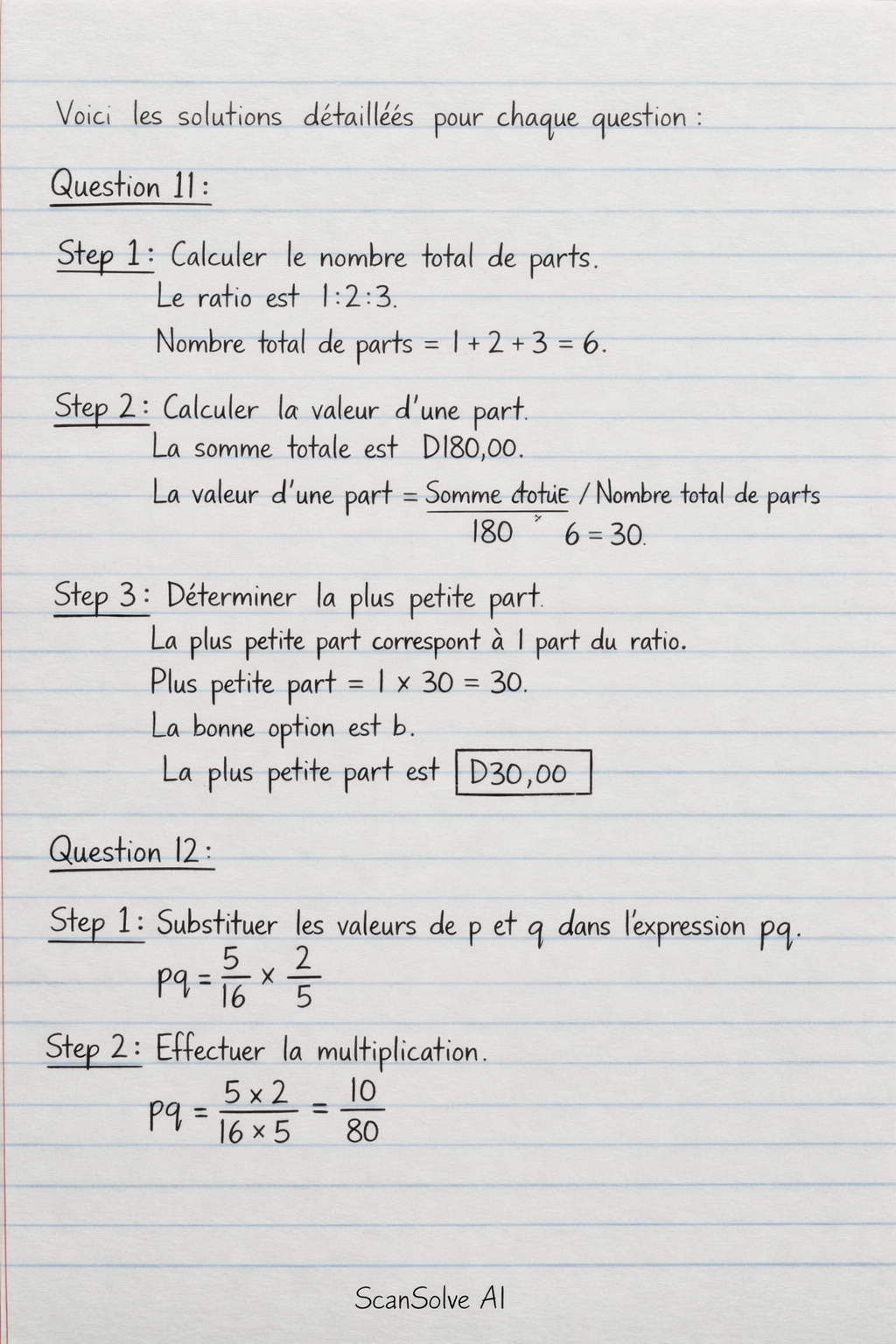 Handwritten step-by-step solution preview