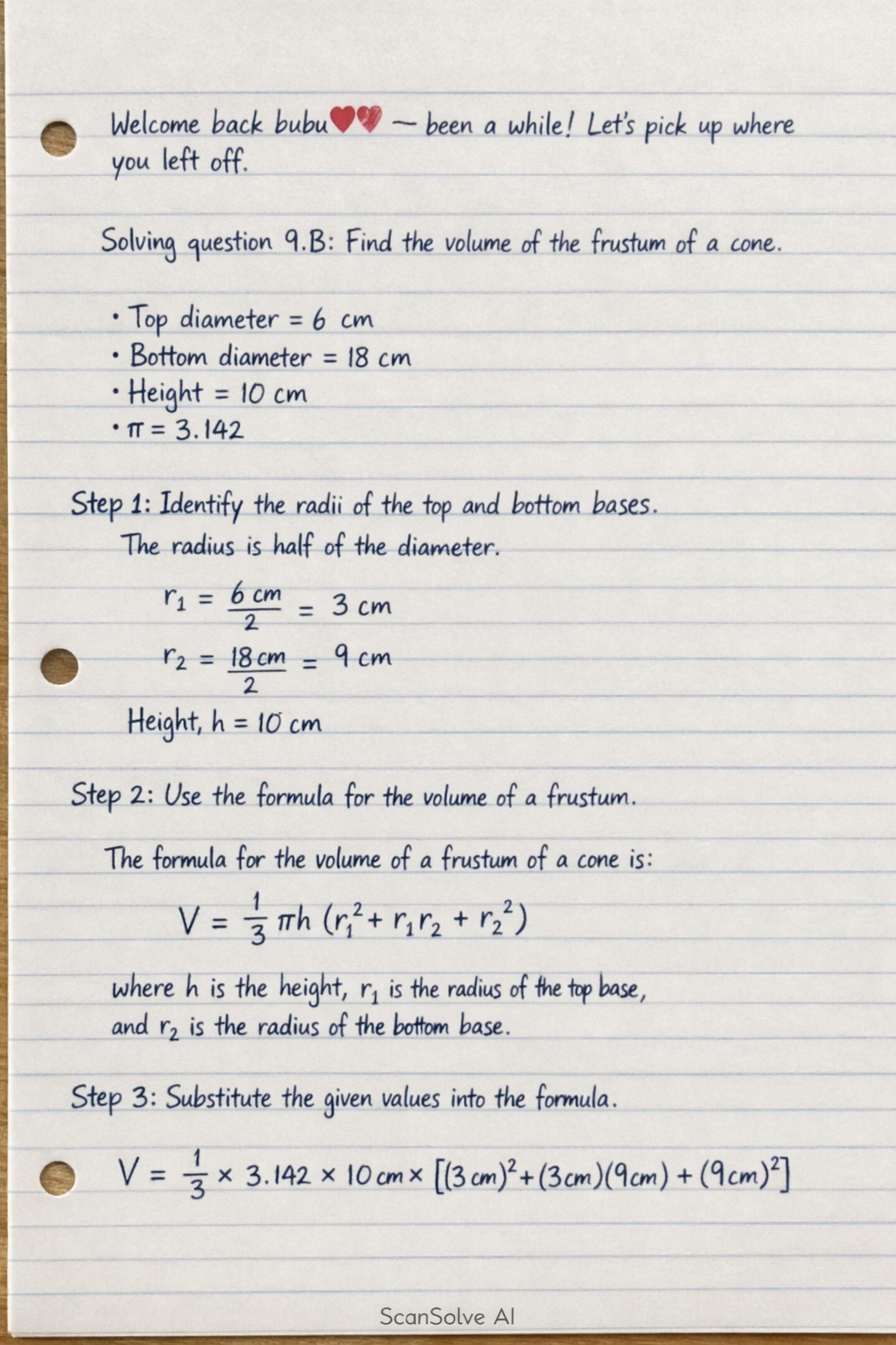 Handwritten step-by-step solution preview