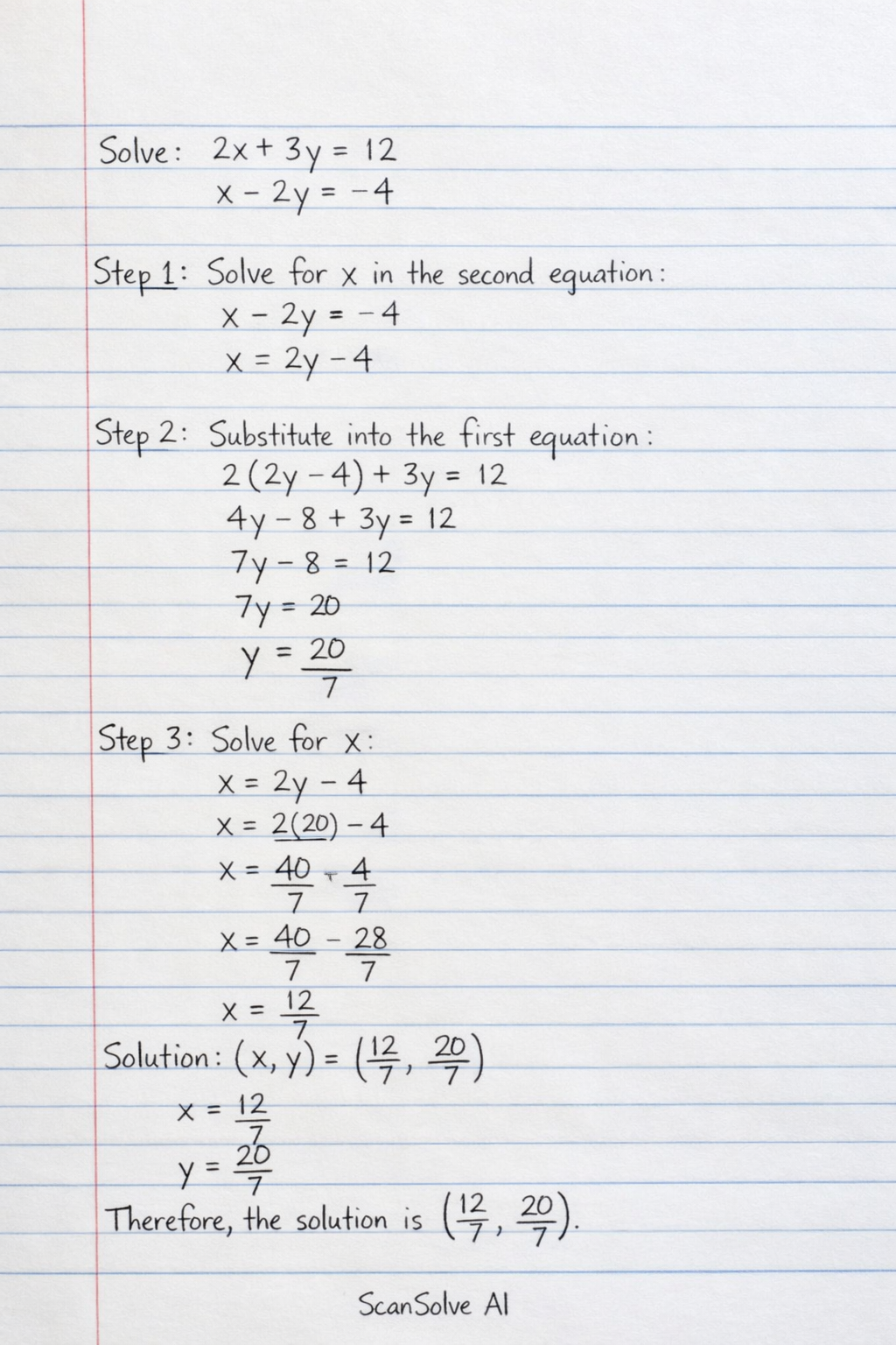Handwritten step-by-step solution preview